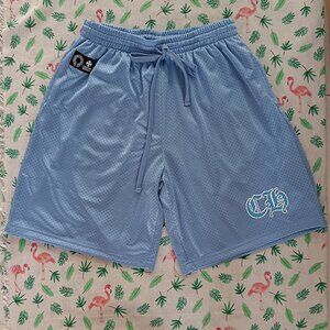 Chrome Hearts Mesh Varsity Shorts Blue